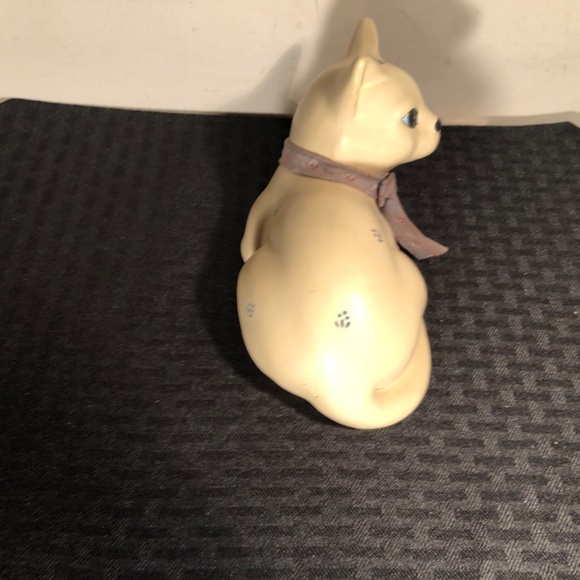 Vtg Flambro speckled beige ceramic cat - Picture 9 of 13